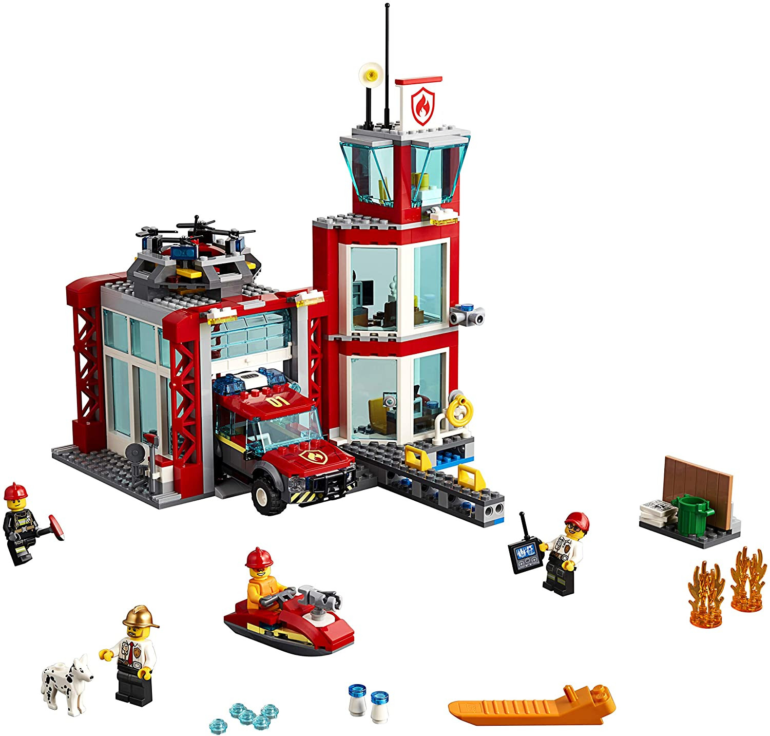 City Fire Station 60215 Fire Rescue Tower Brick Building Set