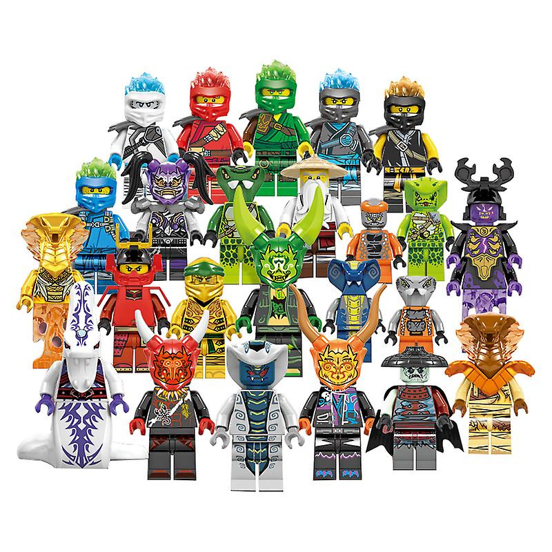 Ninjago Rise Of The Snakes Brick Minifigure Custom Set 24 Pcs