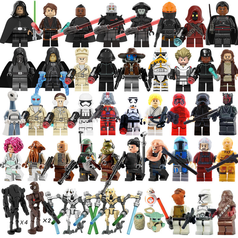 Star Wars Characters Brick Minifigure Custom Set 50 Pcs