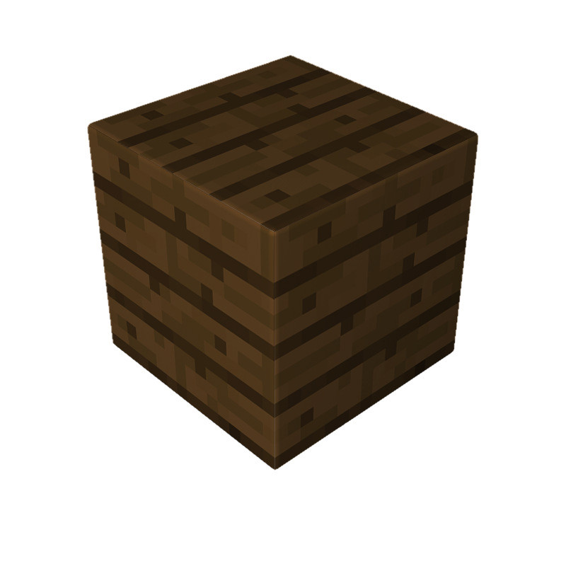 Minecraft Magnetic Dark Oak Planks Blocks Kit Toy 3 Pcs Set