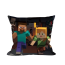 Minecraft Steve and Alex Running From Enderman Soft Stuffed Plush Pillow Multiple Sizes
