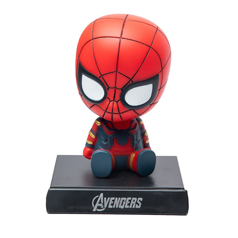 Avengers Iron Spider Man Shaking Head Figure Car Decoration Accessories