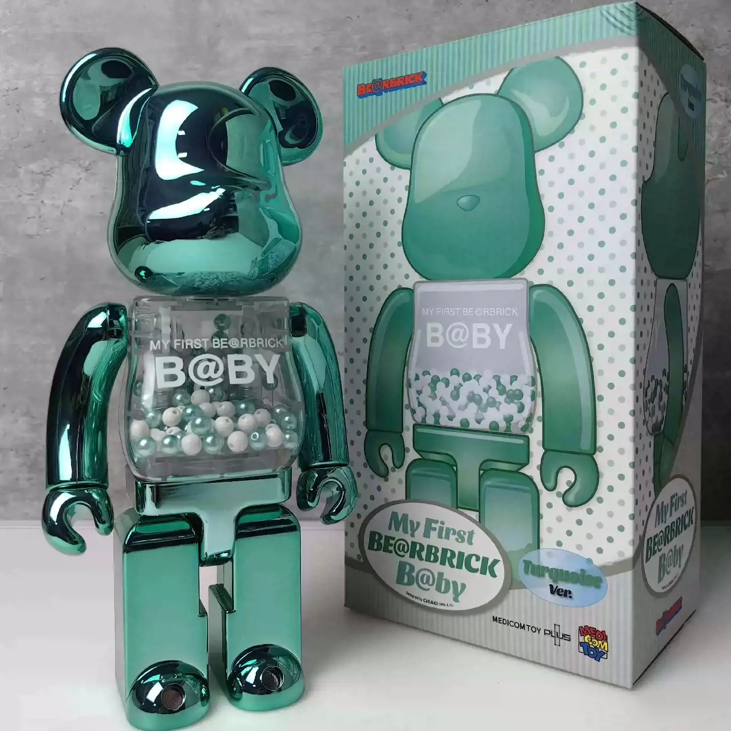 My First Bearbrick Baby Turquoise Version 400% Figure 28cm 11.02inches