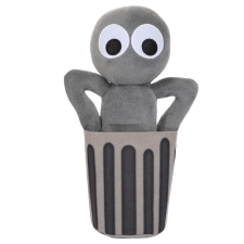 Grey Trash Can From Roblox Rainbow Friends Plush Toy