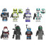 Clone Wars Star Wars Brick Minifigure Custom Set 8 Pcs