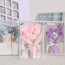 Small Knitted Flowers Bouquet Mother's Day Graduation Gift In Clear Box 19cm 7.48inches Pink Cream Purple Blue Orange Red