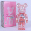 Bearbrick X-Girl Clear Pink 400% Figure 28cm 11.02inches