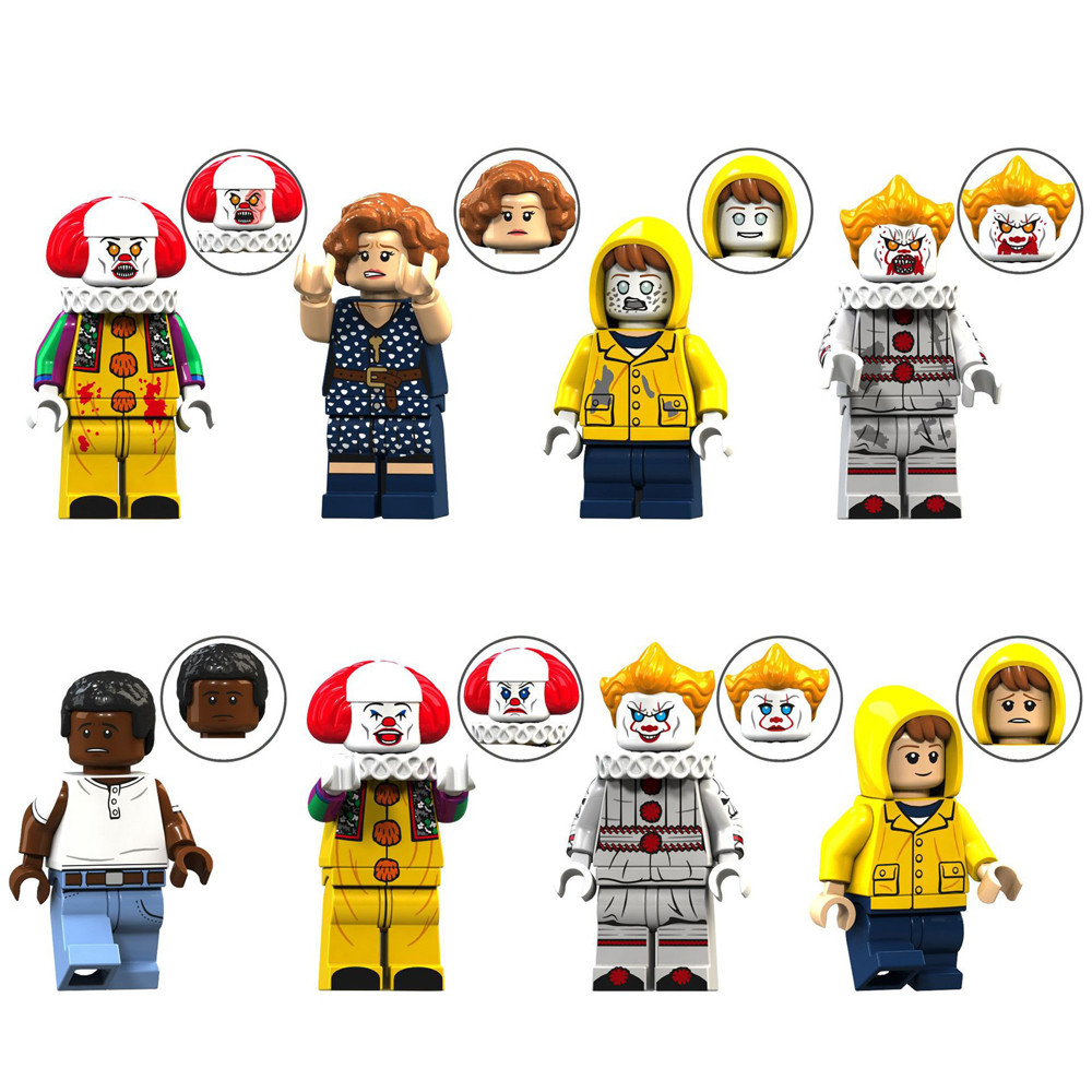 IT The Clown Characters Brick Minifigure Custom Set 8 Pcs