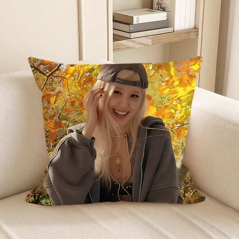 Blackpink Rose Wearing Cap Soft Stuffed Plush Pillow Multiple Sizes