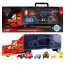 Disney Mack Friction Motor McQueen Hauler Truck Plus 4 Cars Set