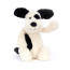 Jellycat Amuseables Bashful Black & Cream Puppy Medium Soft Stuffed Plush 30cm 11.81inches