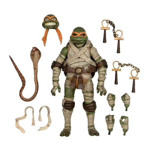 NECA Universal Monsters x Teenage Mutant Ninja Turtles Ultimate Michelangelo As The Mummy Action Figure