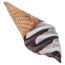 Realistic Ice Cream Cone Plush Pillow Multiple Sizes Chocolate Swirl