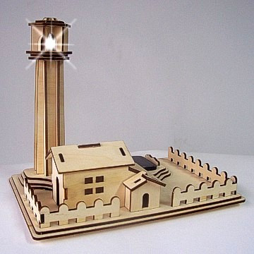 DIY Wooden Solar Kits Lighthouse