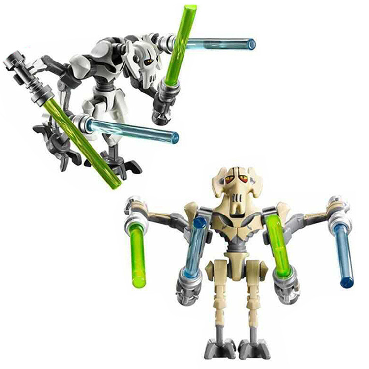 General Grievous Star Wars Brick Minifigure Custom Set 2 Pcs