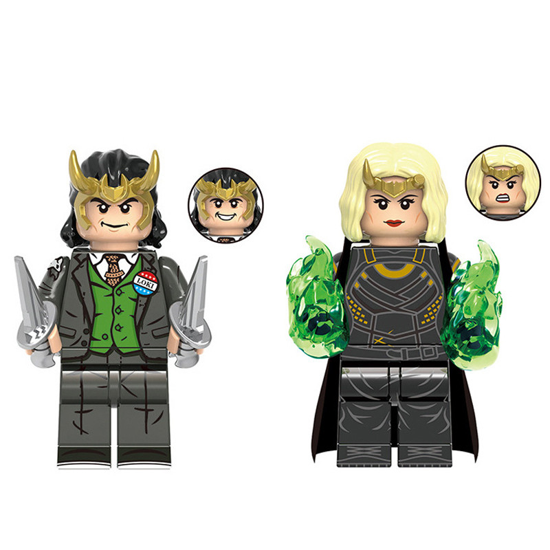 Marvel Loki Sylvie Brick Minifigure Custom Set 2 Pcs
