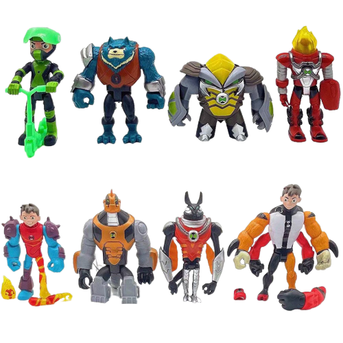 Ben 10 Figure Statue 8 Pcs Set