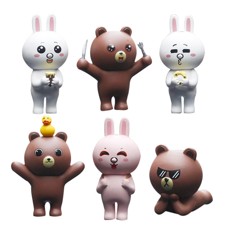 Line Friends Figure Set 6 Pcs