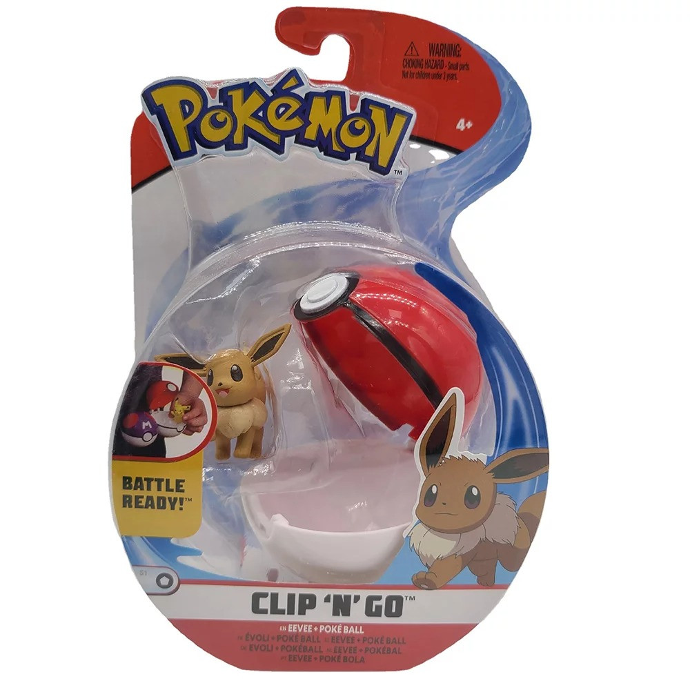 Pokemon Clip N Go Eevee & Poke Ball Toy