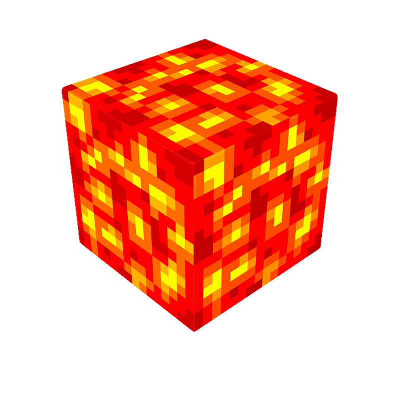 Minecraft Magnetic Lava Blocks Kit Toy 3 Pcs Set