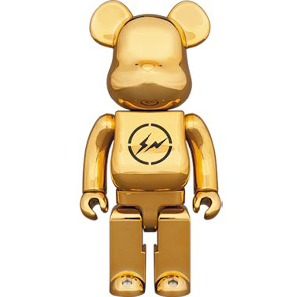 Bearbrick x The Conveni Fragment 400% Figure 28cm 11.02inches Gold