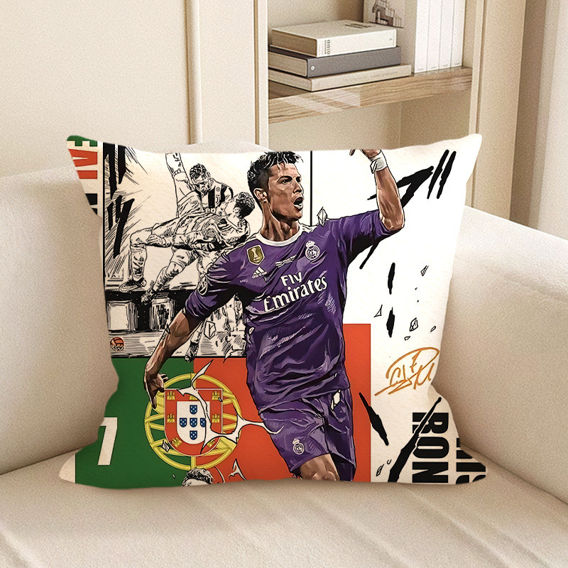 Cristiano Ronaldo Comic Art Soft Stuffed Plush Pillow Multiple Sizes