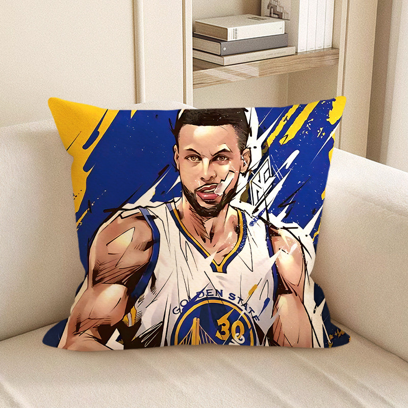 Stephen Curry NBA Golden State Warriors Comic Art Soft Stuffed Plush Pillow Multiple Sizes