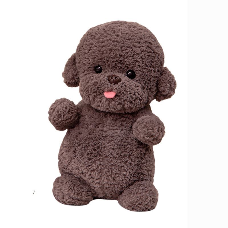 Poodle Dog Soft Stuffed Plush Multiple Sizes Brown