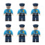 Police Brick Minifigure Custom Set 6 Pcs