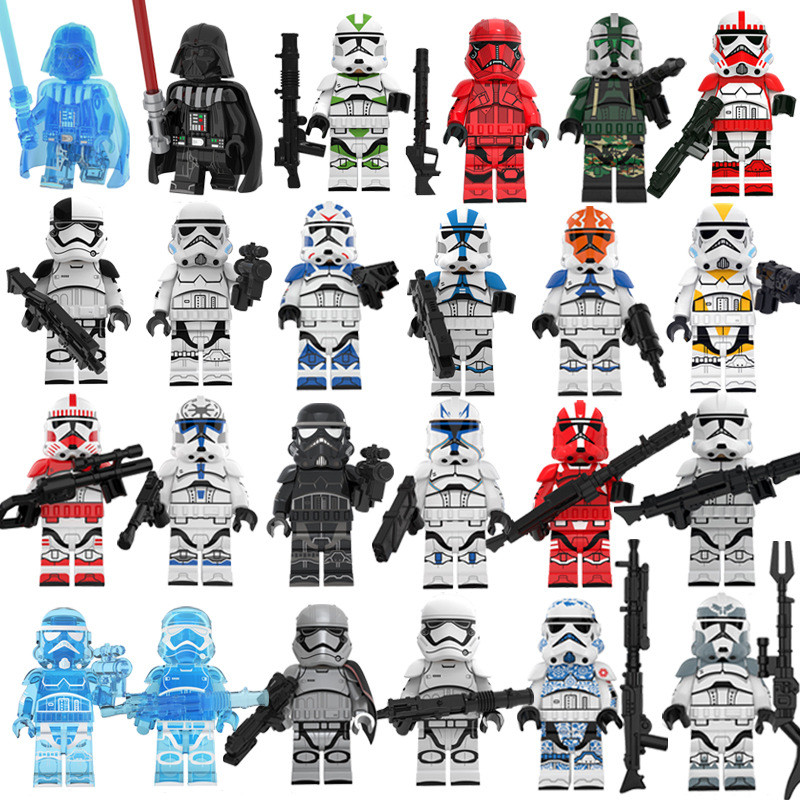 Darth Vader And Stormtrooper Characters Brick Minifigure Custom Set 24 Pcs