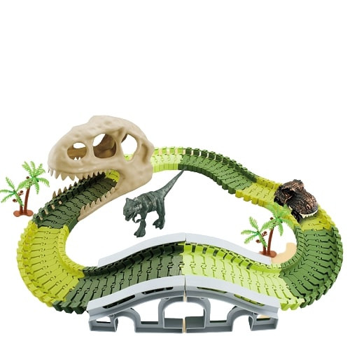 Dinosaur Park Track With Motorized Car Set