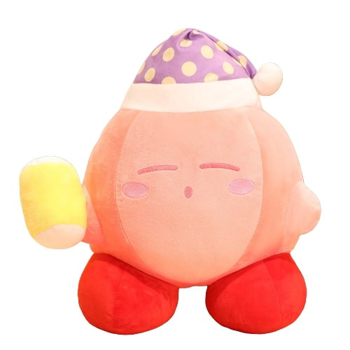 Sleeping Kirby With Hammer From Kirby Plush Toy