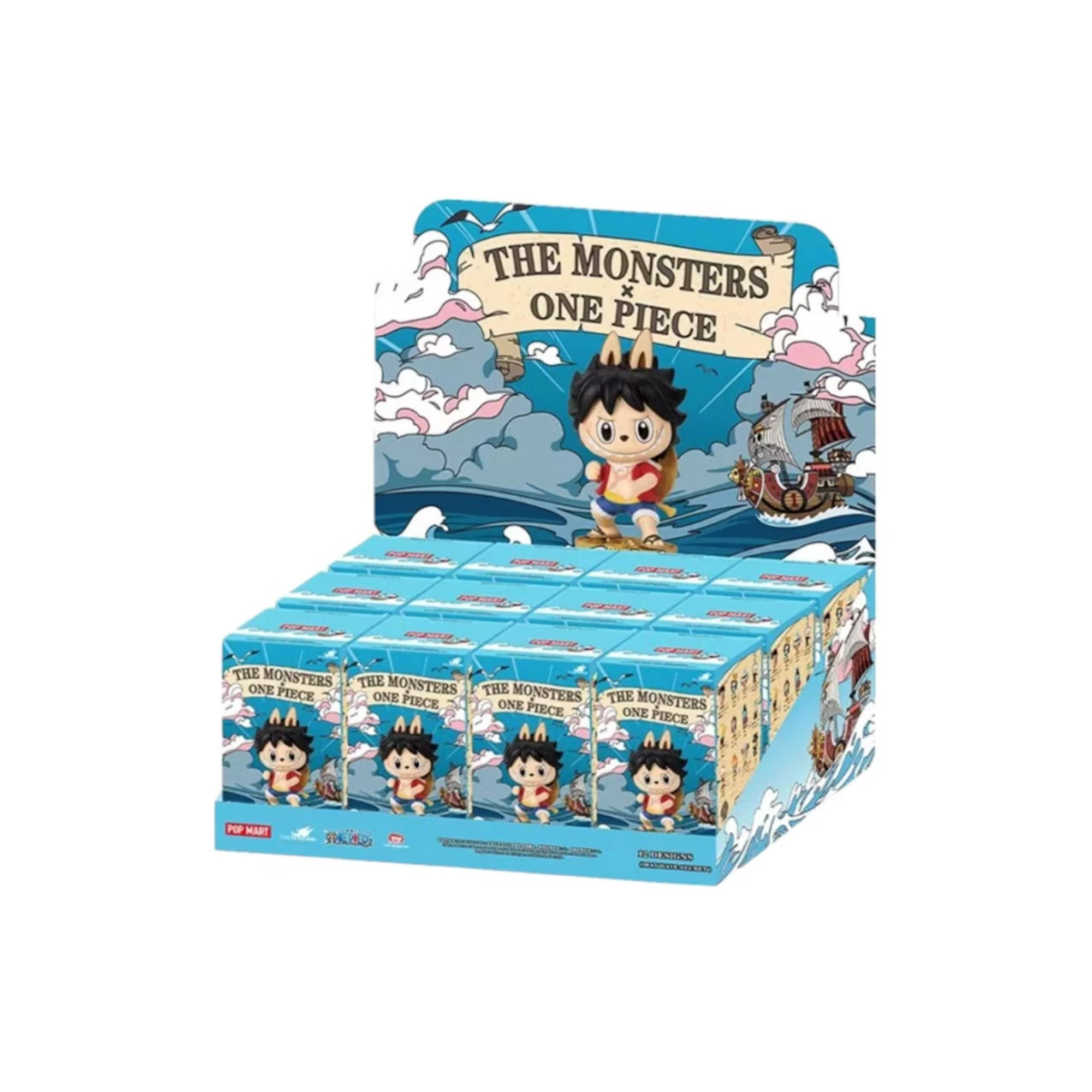 Labubu The Monsters x One Piece Pop Mart Box of 12 Blind Boxes