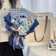 Stitch Soft Plush Flower Bouquet Graduation Mother's Day Gift With LED 40cm 15.75inches