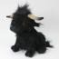 Living Nature Highland Cow Black Plush Toy 25cm 9.8inches