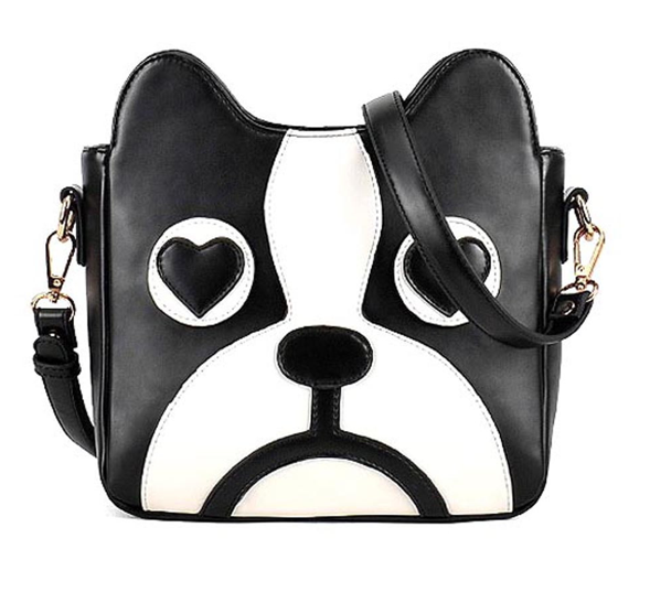 Cute 3D French Bulldog Puppy Dog Cross Body Strap Bag Purse