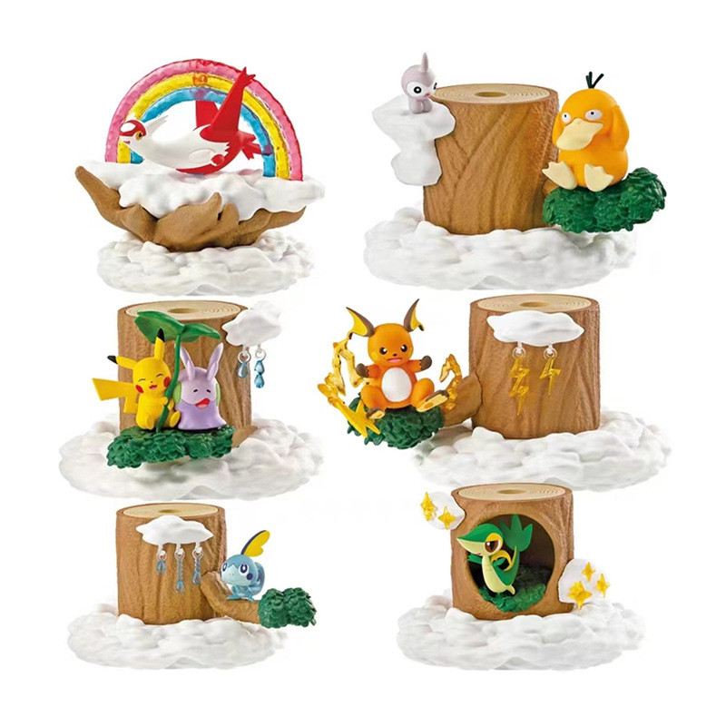 Re-Ment Pokemon Pokemon Forest 7 Weather Tree Box Collection Figure Statue Complete Set