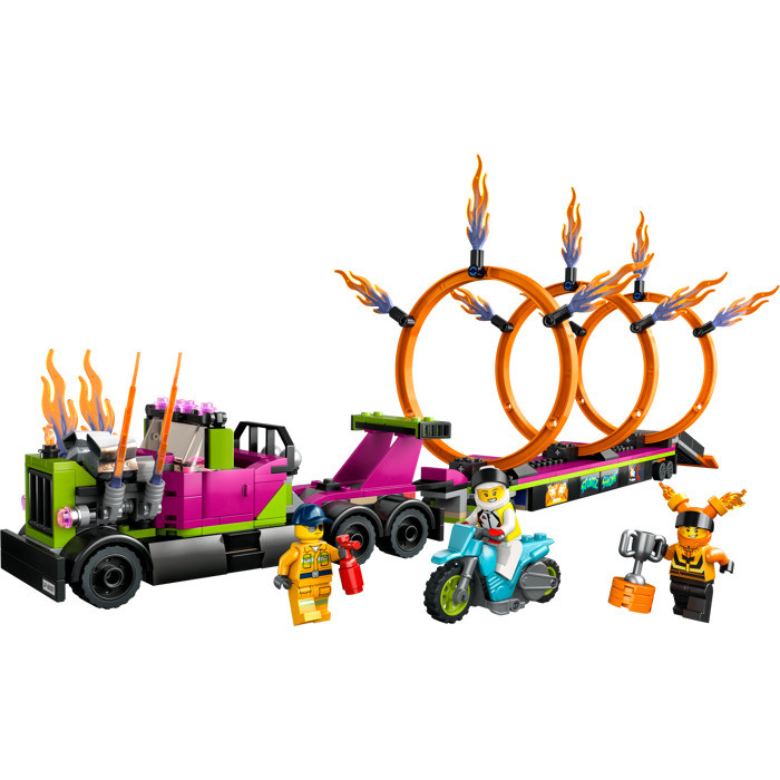 City Stunt Truck & Ring of Fire Challenge 60357 Brick Building Kit