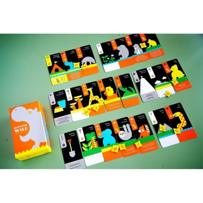 Moving Wild Board Animal Card Game