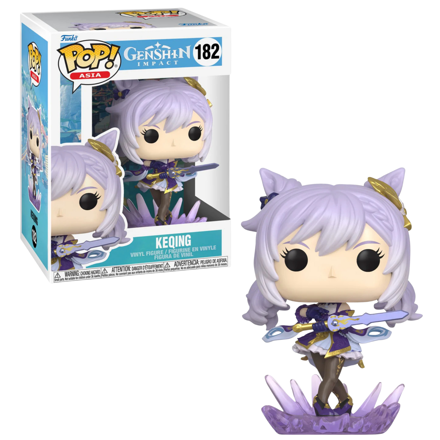 Funko Pop Keqing #182 Vinyl Figure - Genshin Impact Collection