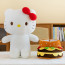 Hello Kitty Hamburger Soft Stuffed Plush Multiple Sizes