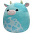 Squishmallows Tuluck the Blue Cow Plush Toy 20cm 7.87inches