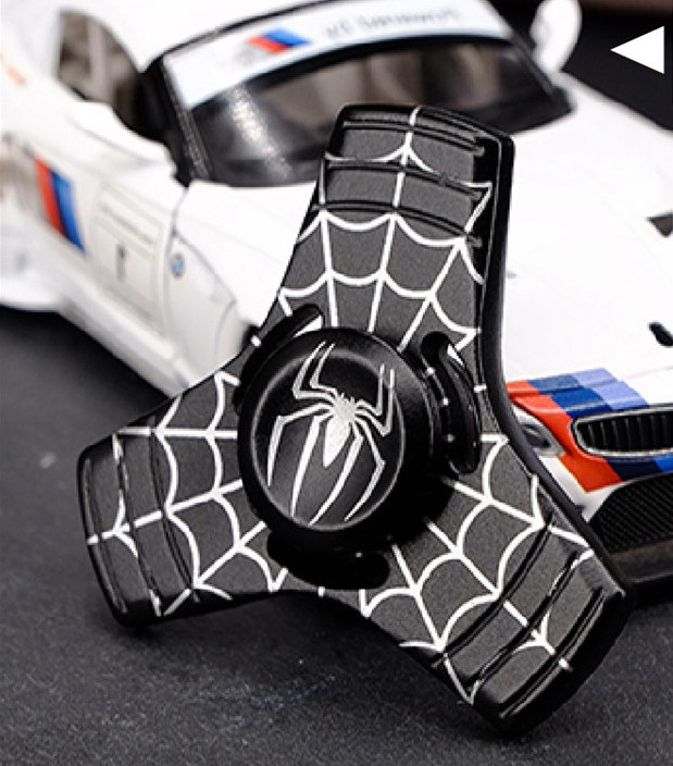 Avengers Black Spiderman 3 Side Fidget Spinner
