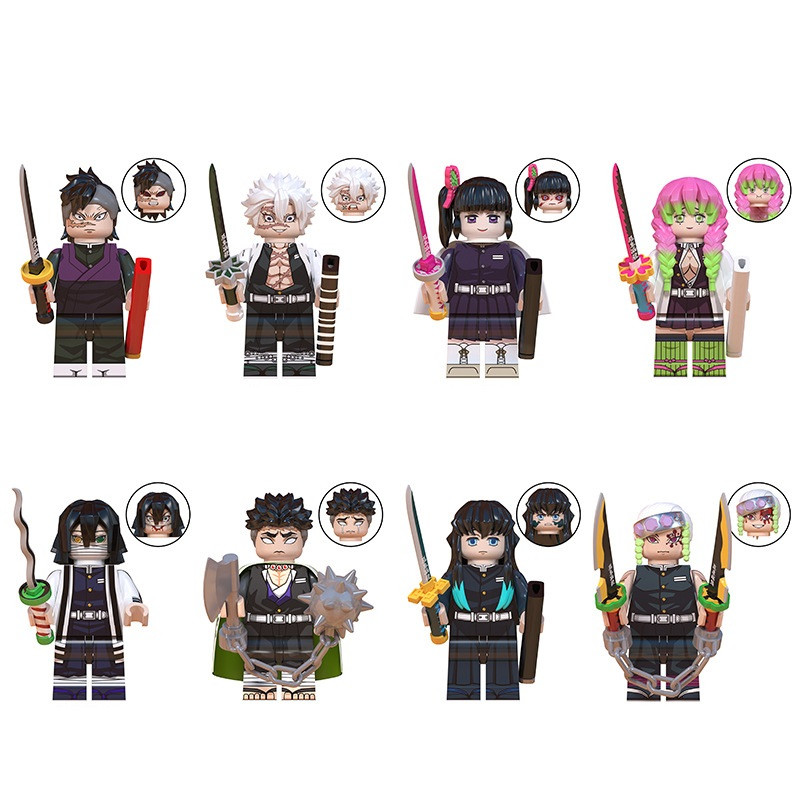 Demon Slayer Hashira Brick Minifigure Custom Set 8 Pcs