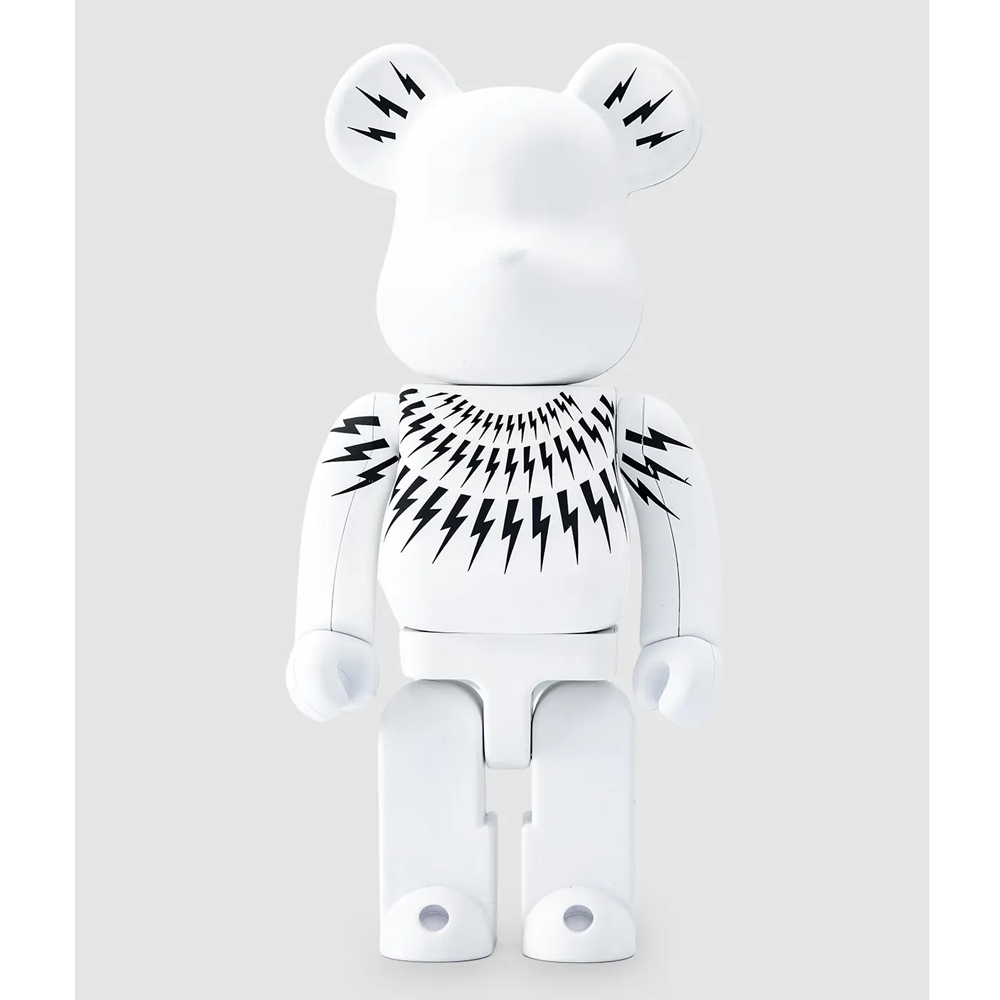 Bearbrick x Neil Barrett White Lightning 400% Figure 28cm 11.02inches