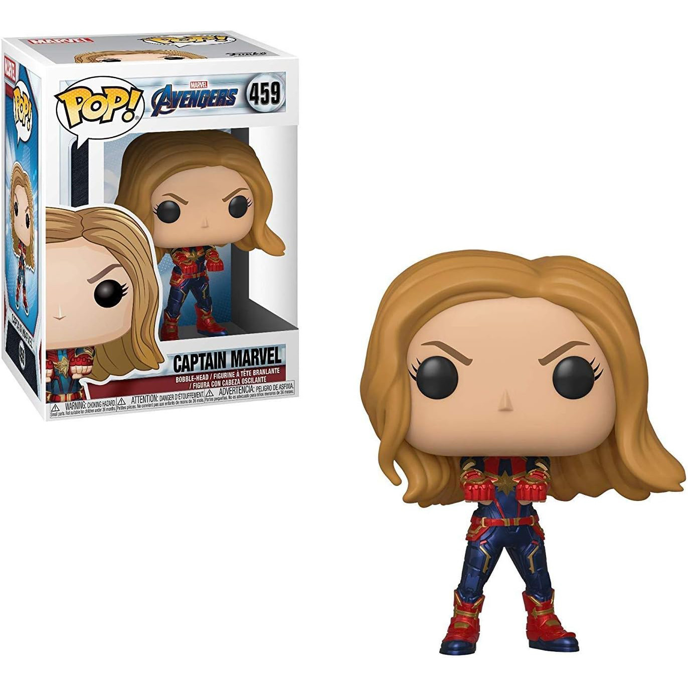 Funko Pop Captain Marvel without Mask #459 Vinyl Figure - Captain Marvel Collection