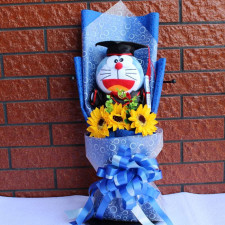 Doraemon Graduation Plush Bouquet 55cm 21.65inches