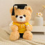 Light Brown Graduation Bear in Polo Shirt Soft Stuffed Plush 23cm 9 inches Blue Pink Orange Yellow Green
