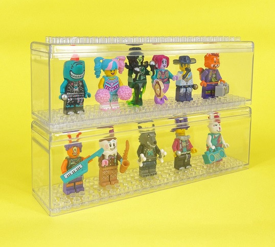Stackable Brick Minifigure Custom Display Case