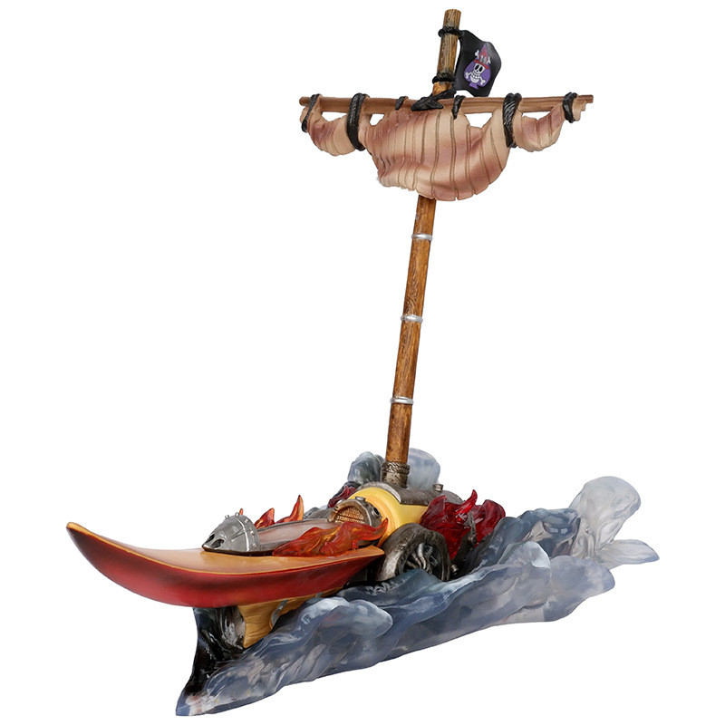 One Piece Portgas D Ace Fire Power Ship GK Figure Statue With Light Effect